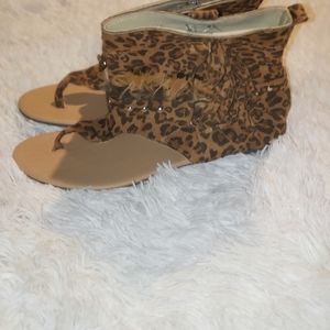 Brand new leopard gladiator sandals